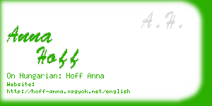 anna hoff business card